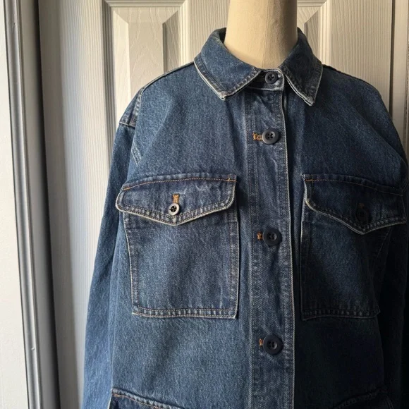 Madewell Denim Oversized Chore Coat in Laurelton Wash - Picture 6 of 8